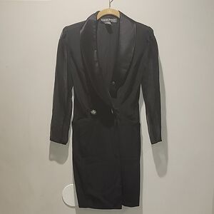 Elegant Black Blazer Dress